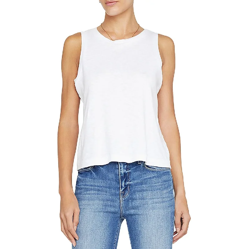 L'Agence Womens Mikaela Cotton Slub Tank Top v-neck tank top