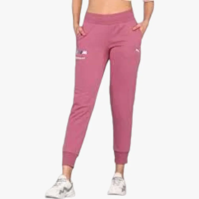 Puma Ladies Bmw Mms Sweat Pants Lavender Trendy Wide-Leg Pants