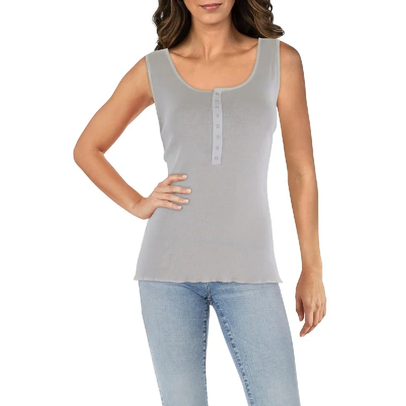 Intimately Free People Womens Ribbed Ribbed Knit Tank Top turquoise tank top