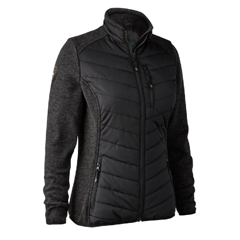 Deerhunter Womens Caroline Padded Jacket Black Print Jacket Jacquard Jacket Patchwork Jacket Deerhunter Womens Caroline Padded Jacket Black Print Jacket Jacquard Jacket Patchwork Jacket