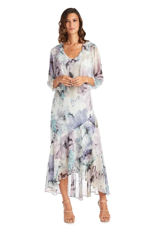R&M Richards 7763 High Low Printed Jacket Dress Knit Jacket Woven Jacket Fleece Jacket R&M Richards 7763 High Low Printed Jacket Dress Knit Jacket Woven Jacket Fleece Jacket