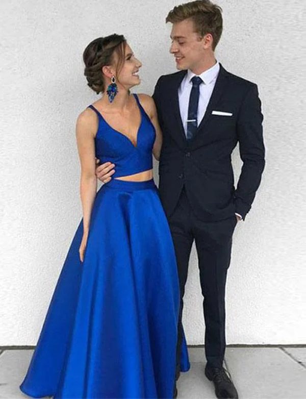 Two Pieces Royal Blue Prom Dresses, Evening Gown, Graduation School Party Dress, Winter Formal Dress Tunics Timeless classic Two Pieces Royal Blue Prom Dresses, Evening Gown, Graduation School Party Dress, Winter Formal Dress Tunics Timeless classic