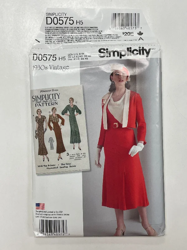 SALE 1930's Simplicity 0575 Sewing Pattern - Dress and Jacket FACTORY FOLDED Herringbone Jacket Checkered Jacket Solid Jacket SALE 1930's Simplicity 0575 Sewing Pattern - Dress and Jacket FACTORY FOLDED Herringbone Jacket Checkered Jacket Solid Jacket
