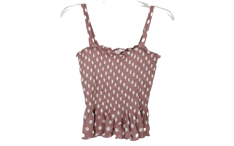 Sophie Rue Pink Smocked Tank | M ribbed tank top
