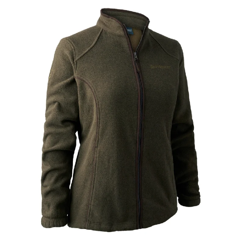 Deerhunter Lady Josephine Fleece Jacket Graphite Green Melange Stand-Up Collar Roll-Neck Collar Turtle Neck Deerhunter Lady Josephine Fleece Jacket Graphite Green Melange Stand-Up Collar Roll-Neck Collar Turtle Neck