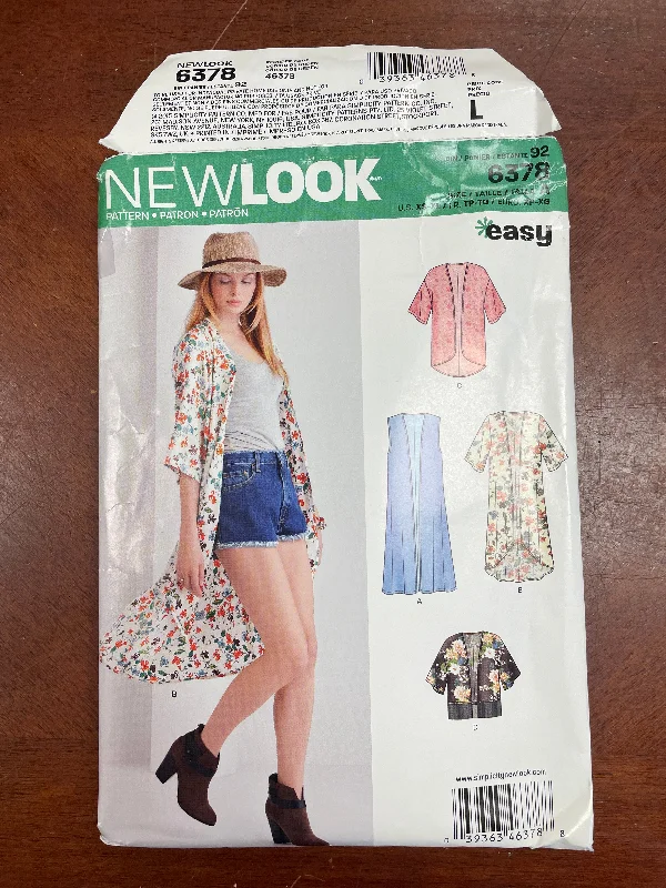 2015 New Look 6378 Pattern - Jackets/Cover-Ups Mesh Jacket Canvas Jacket Denim Jacket 2015 New Look 6378 Pattern - Jackets/Cover-Ups Mesh Jacket Canvas Jacket Denim Jacket