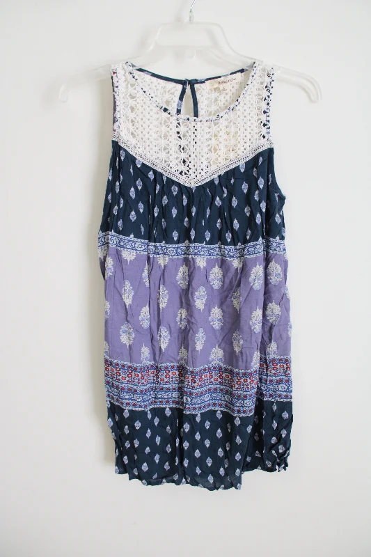 Rewind Blue Tunic Tank | S breathable tank top