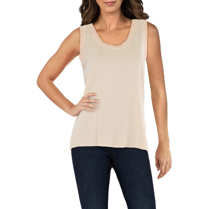 Mododoc Womens Ribbed Trim Casual Tank Top sage tank top