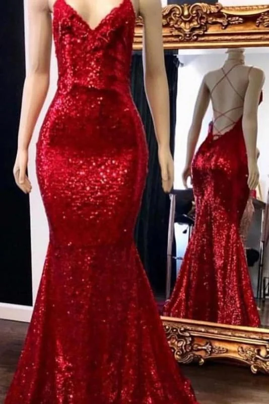 Exquisite Fabulous Fascinating Sparkly Sequins Prom Dress Mermaid with Spaghetti Straps Long Party Dresses Turtleneck Warm Winter Exquisite Fabulous Fascinating Sparkly Sequins Prom Dress Mermaid with Spaghetti Straps Long Party Dresses Turtleneck Warm Winter