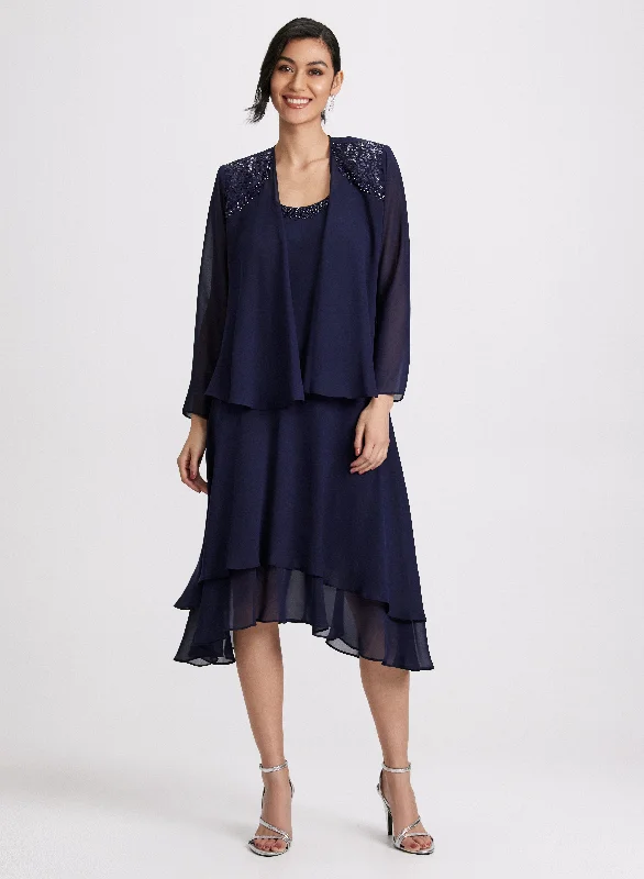 Chiffon Jacket & Dress Ribbed Jacket Pleated Jacket Ruffled Jacket