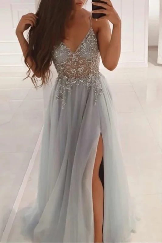 Sexy Prom Dress with Slit 2021, Formal Dress, Evening Dress, Dance Dresses, Graduation Party Dress sweetheart Neckline Romantic Sexy Prom Dress with Slit 2021, Formal Dress, Evening Dress, Dance Dresses, Graduation Party Dress sweetheart Neckline Romantic