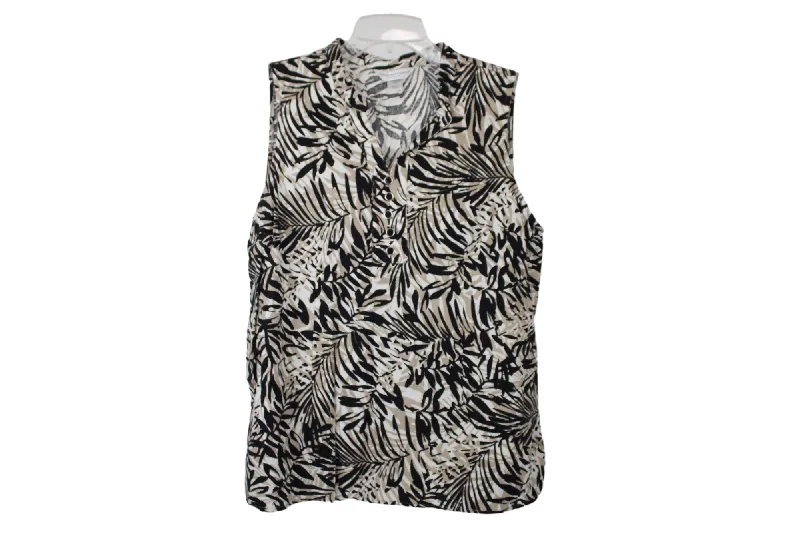 Christopher & Banks Linen Blend Tank | M Petite slim fit tank