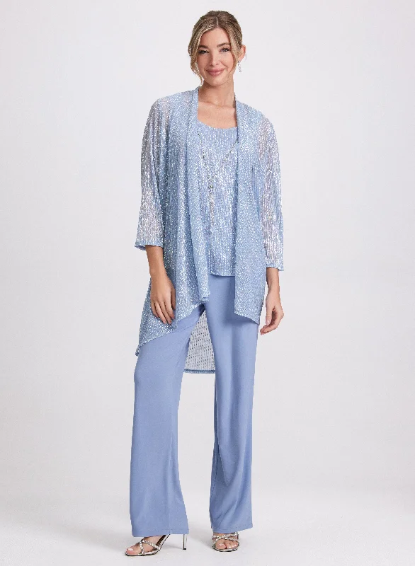 Sequined Jacket, Top & Pants Set Chenille Jacket Brocade Jacket Lace Jacket