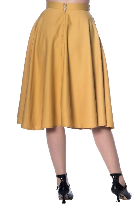 DI DI SWING SKIRT silk skirt lustrous