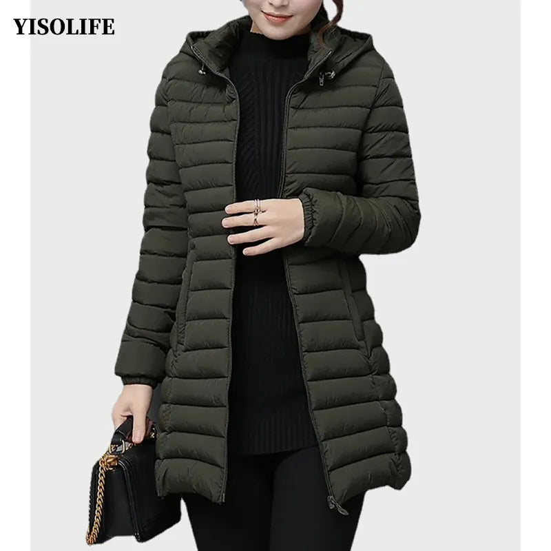 YISOLIFE Women's Lightweight Padded Jacket Mid-Length Winter Jackets with Pockets Quilted Coat with Removable Hood Mesh Jacket Canvas Jacket Denim Jacket YISOLIFE Women's Lightweight Padded Jacket Mid-Length Winter Jackets with Pockets Quilted Coat with Removable Hood Mesh Jacket Canvas Jacket Denim Jacket