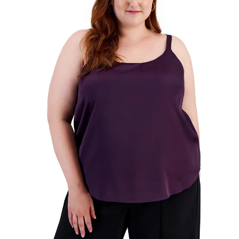 Bar III Womens Plus Solid Cami Tank Top cozy tank top