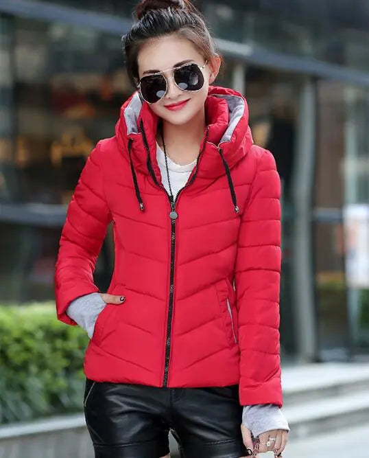 Cheap wholesale 2018 new winter  Hot selling women's fashion casual warm jacket female bisic coats T1192 Bomber Jacket Anorak Windbreaker