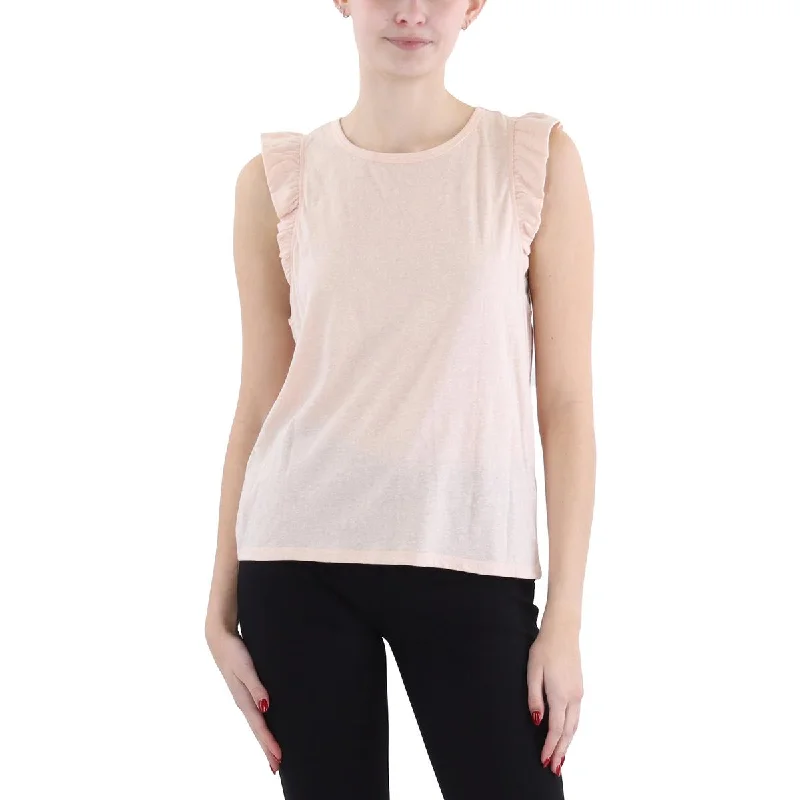 Z Supply Womens Flutter Crewneck Tank Top baby blue tank