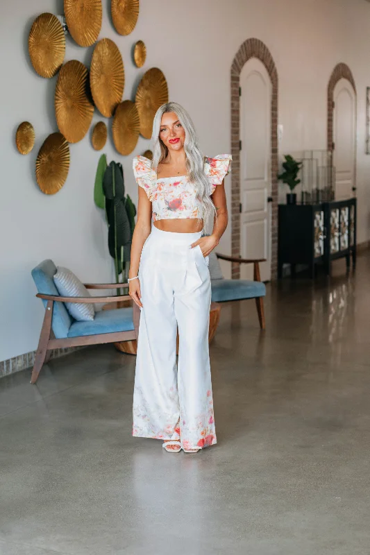 Amessa Wide Leg Pants Modern Stretch Trousers