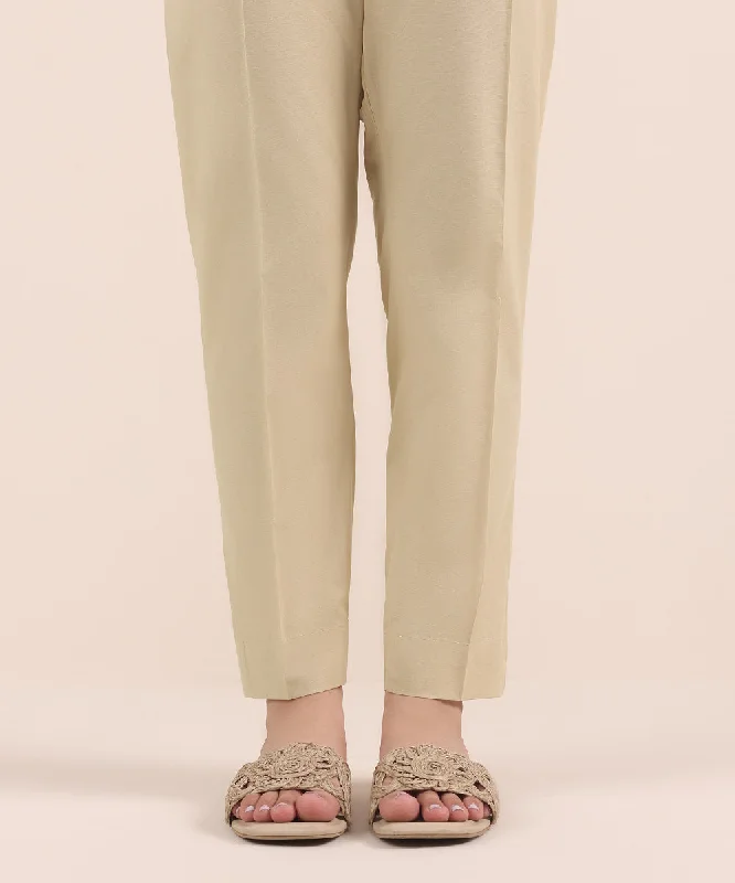 Solid Cambric Straight Pants Formal Dress Pants