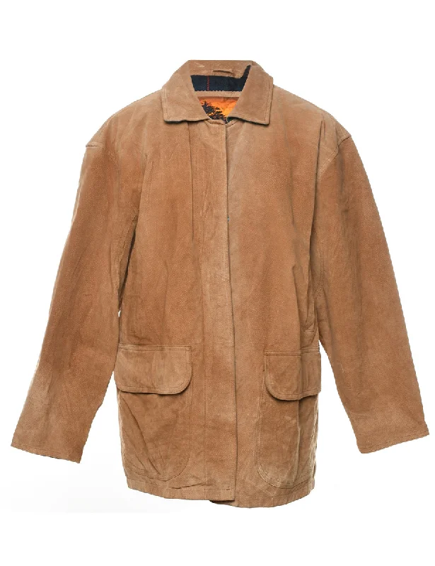 Light Brown Contrast Checked Lined Suede Jacket - M Nylon Jacket Polyester Jacket Spandex Jacket Light Brown Contrast Checked Lined Suede Jacket - M Nylon Jacket Polyester Jacket Spandex Jacket