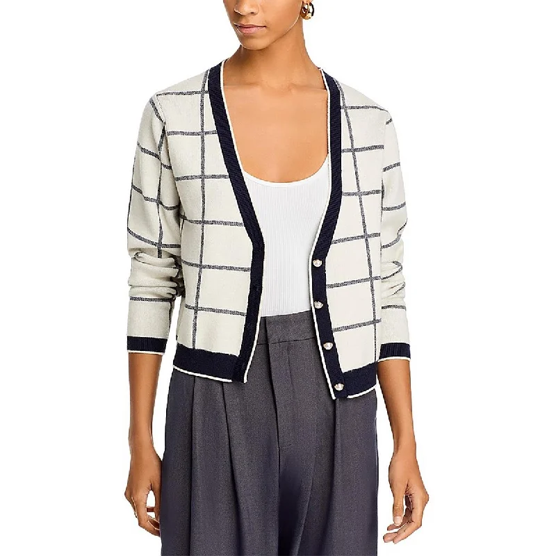 French Connection Womens Check Print Button Front Cardigan Sweater Boxy Cardigan Fitted Cardigan A-Line French Connection Womens Check Print Button Front Cardigan Sweater Boxy Cardigan Fitted Cardigan A-Line