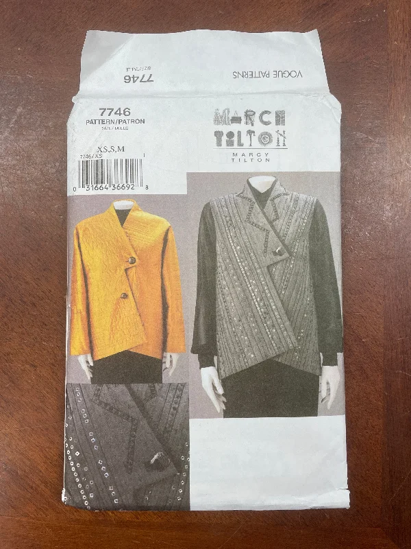 2003 Vouge 7746 Sewing Pattern -Women's Jacket and Vest FACTORY FOLDED Plaid Jacket Tartan Jacket Houndstooth Jacket 2003 Vouge 7746 Sewing Pattern -Women's Jacket and Vest FACTORY FOLDED Plaid Jacket Tartan Jacket Houndstooth Jacket