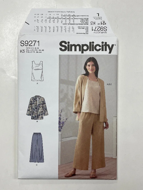 2021 Simplicity 9271 Sewing Pattern - Top, Jacket and Pants FACTORY FOLDED Bomber Jacket Anorak Windbreaker 2021 Simplicity 9271 Sewing Pattern - Top, Jacket and Pants FACTORY FOLDED Bomber Jacket Anorak Windbreaker