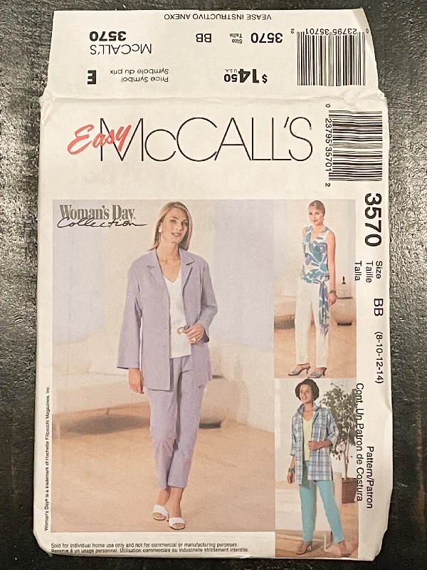 SALE 2002 McCall's 3570 Pattern - Women's Shirt Jacket, Blouse, Sash and Pants FACTORY FOLDED Snapped Jacket Toggled Jacket Drawstring Jacket SALE 2002 McCall's 3570 Pattern - Women's Shirt Jacket, Blouse, Sash and Pants FACTORY FOLDED Snapped Jacket Toggled Jacket Drawstring Jacket