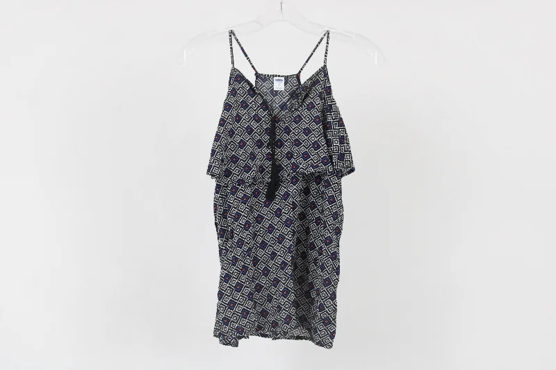 Old Navy Black Patterned Tank | S gym tank top