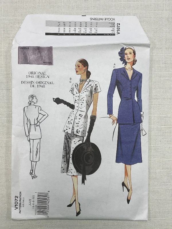 SALE 1948 Reproduction Vogue 1072 Pattern - Jacket, Blouse and Skirt FACTORY FOLDED Denim Jacket Leather Jacket Suede Jacket SALE 1948 Reproduction Vogue 1072 Pattern - Jacket, Blouse and Skirt FACTORY FOLDED Denim Jacket Leather Jacket Suede Jacket
