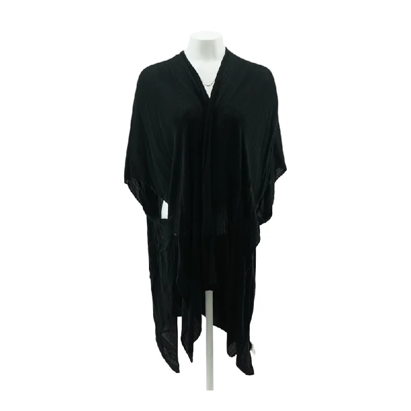 Black Solid Cardigan Sweater Machine Wash Dry Clean Hand Wash