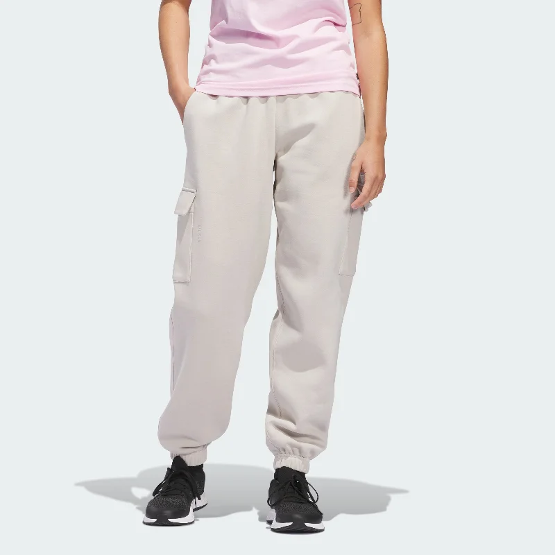 Women's adidas ALL SZN Fleece Cargo Pants Casual Wide Pants