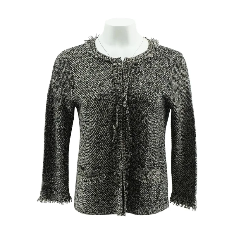 Black Misc. Cardigan Sweater Cashmere Blend Cotton Blend Poly Blend