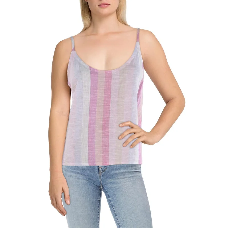 Splendid Womens Linen Blend Striped Tank Top ivory tank top