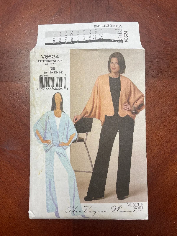 2009 Vogue 8624 Sewing Pattern - Jacket and Pants FACTORY FOLDED Fitted Jacket Loose Jacket Oversized Jacket 2009 Vogue 8624 Sewing Pattern - Jacket and Pants FACTORY FOLDED Fitted Jacket Loose Jacket Oversized Jacket