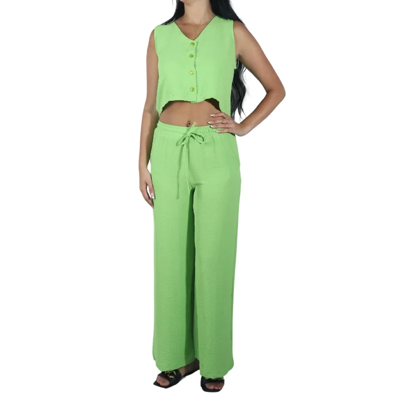 Vest And Wide Pants Set Stylish Harem Pants