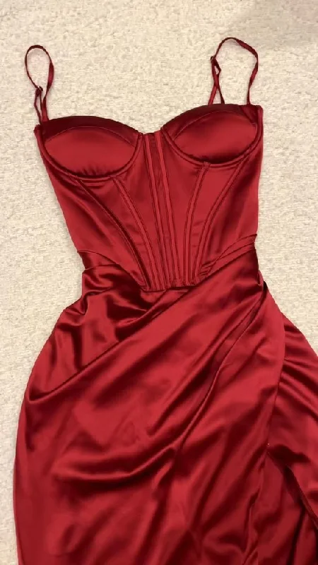 Cifeeo-back to school outfits nye outfits Valentine's Day outfits Sexy Mermaid Red Satin Spaghetti Straps Prom Dresses Long Party Dress CIF2272 Tunics Travel practical Cifeeo-back to school outfits nye outfits Valentine's Day outfits Sexy Mermaid Red Satin Spaghetti Straps Prom Dresses Long Party Dress CIF2272 Tunics Travel practical