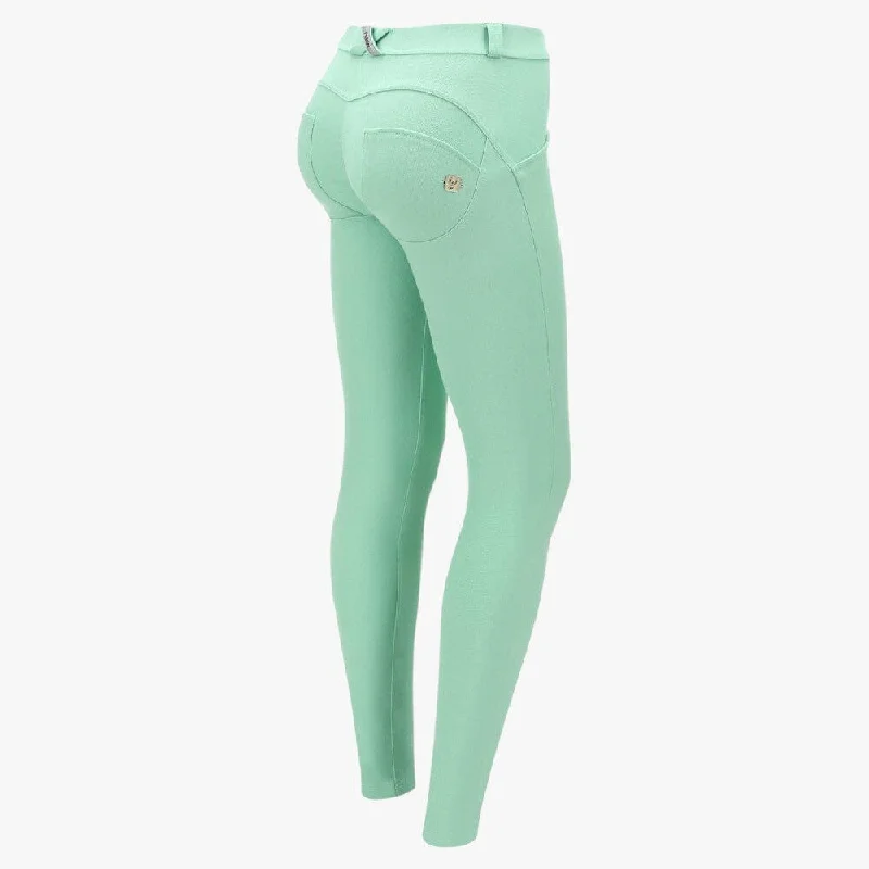 Freddy Womens  Green Regular Waist Long Length Denim Pants Comfortable Cargo Pants