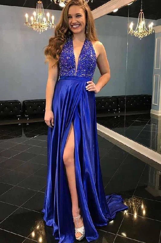 Sexy Royal Blue Prom Dress, Prom Dresses,Evening Gown, Graduation School Party Dress Tunics Plaid country Sexy Royal Blue Prom Dress, Prom Dresses,Evening Gown, Graduation School Party Dress Tunics Plaid country
