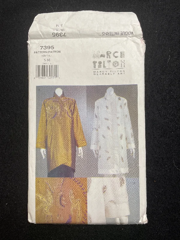 2001 Vogue 7395 Sewing Pattern - Long Jacket FACTORY FOLDED Striped Jacket Polka Dot Jacket Floral Jacket 2001 Vogue 7395 Sewing Pattern - Long Jacket FACTORY FOLDED Striped Jacket Polka Dot Jacket Floral Jacket