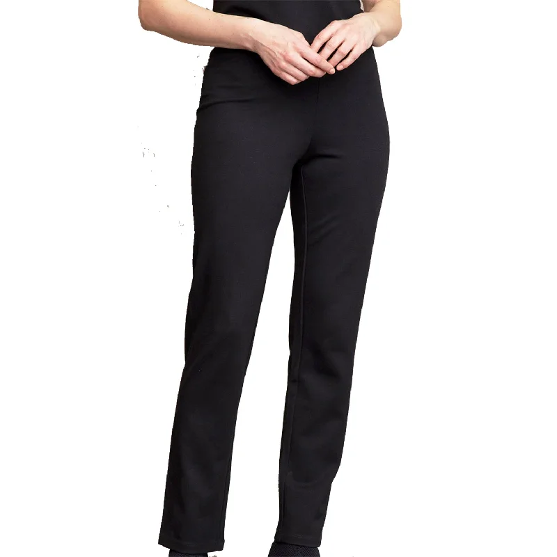 Women's Habitat Ponte Straight Pant Black Trendy Wide-Legged Trousers