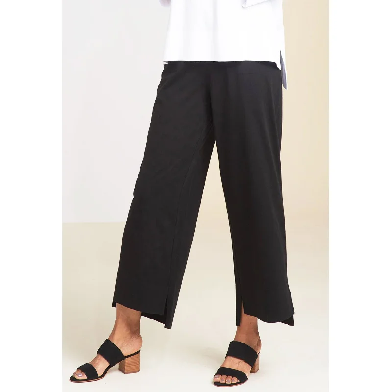 Women's Habitat Deep Hem Flood Pant Black Chic Slim Fit Pants