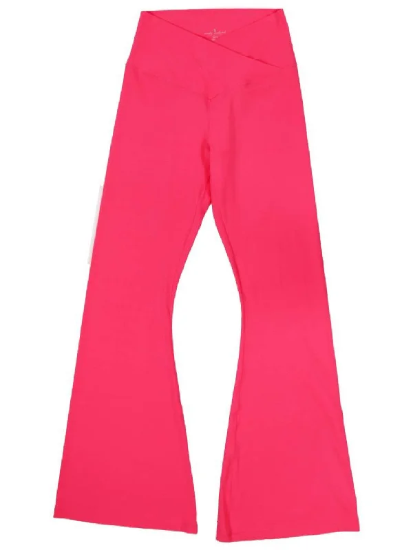 Pink Wide Leg Flare Pant Formal Dress Pants