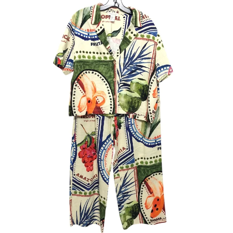 Pants Set 2Pc By Rachel Zoe In Multi, Size:L Trendy Printed Pants
