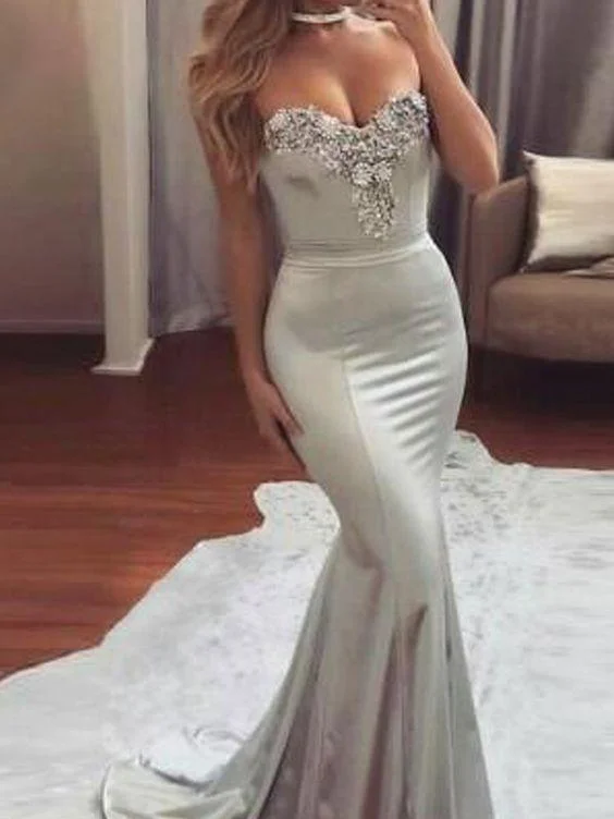 Mermaid Silver Prom Dress, Prom Dresses, Evening Gown, Graduation School Party Dress, Winter Formal Dress Tunics Recommended stylist Mermaid Silver Prom Dress, Prom Dresses, Evening Gown, Graduation School Party Dress, Winter Formal Dress Tunics Recommended stylist