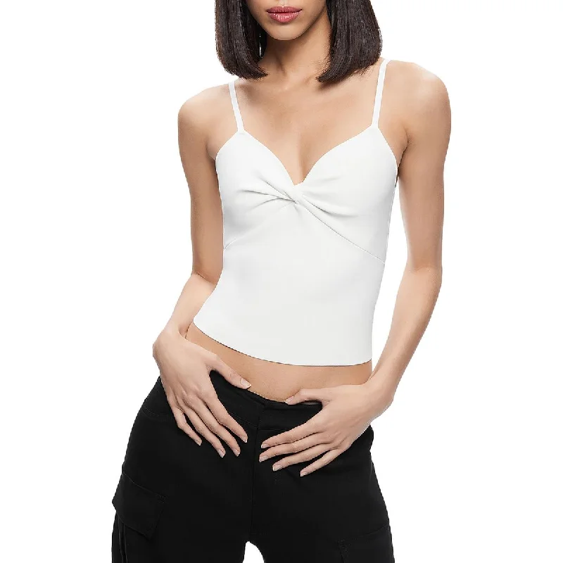 Alice and Olivia Womens Twist Front Cami Tank Top navy tank top