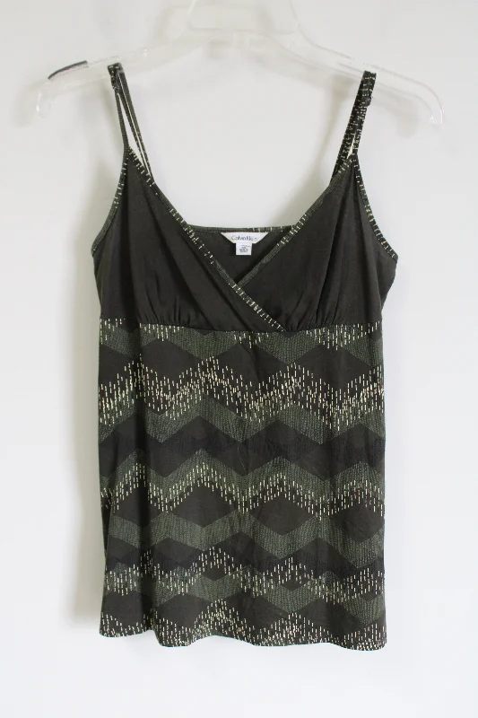 Calvin Klein Olive Green Tank | XS lace back tank