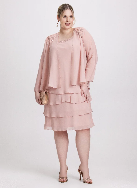 Chiffon Tiered Dress & Jacket Set Herringbone Jacket Houndstooth Jacket Plaid Jacket Chiffon Tiered Dress & Jacket Set Herringbone Jacket Houndstooth Jacket Plaid Jacket
