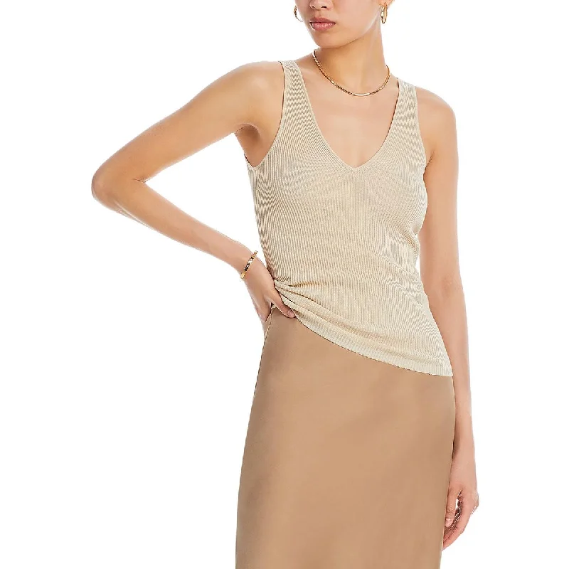 By Malene Birger Womens Rory V-Neck Ribbed Tank Top seamless tank top